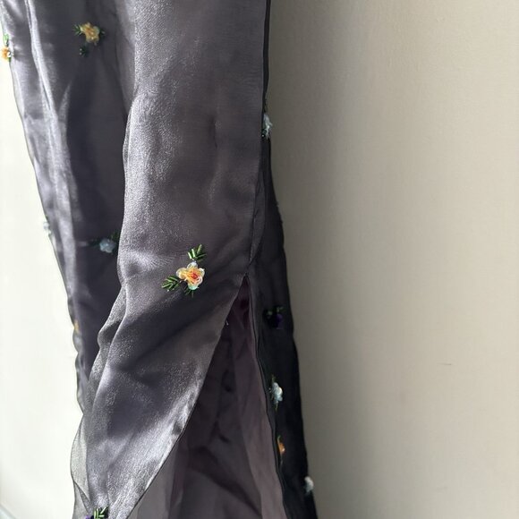 Vintage Papell Boutique Womens Beaded Maxi Dress Size 10 Fairy Y2K Whimsigoth - Picture 11 of 16